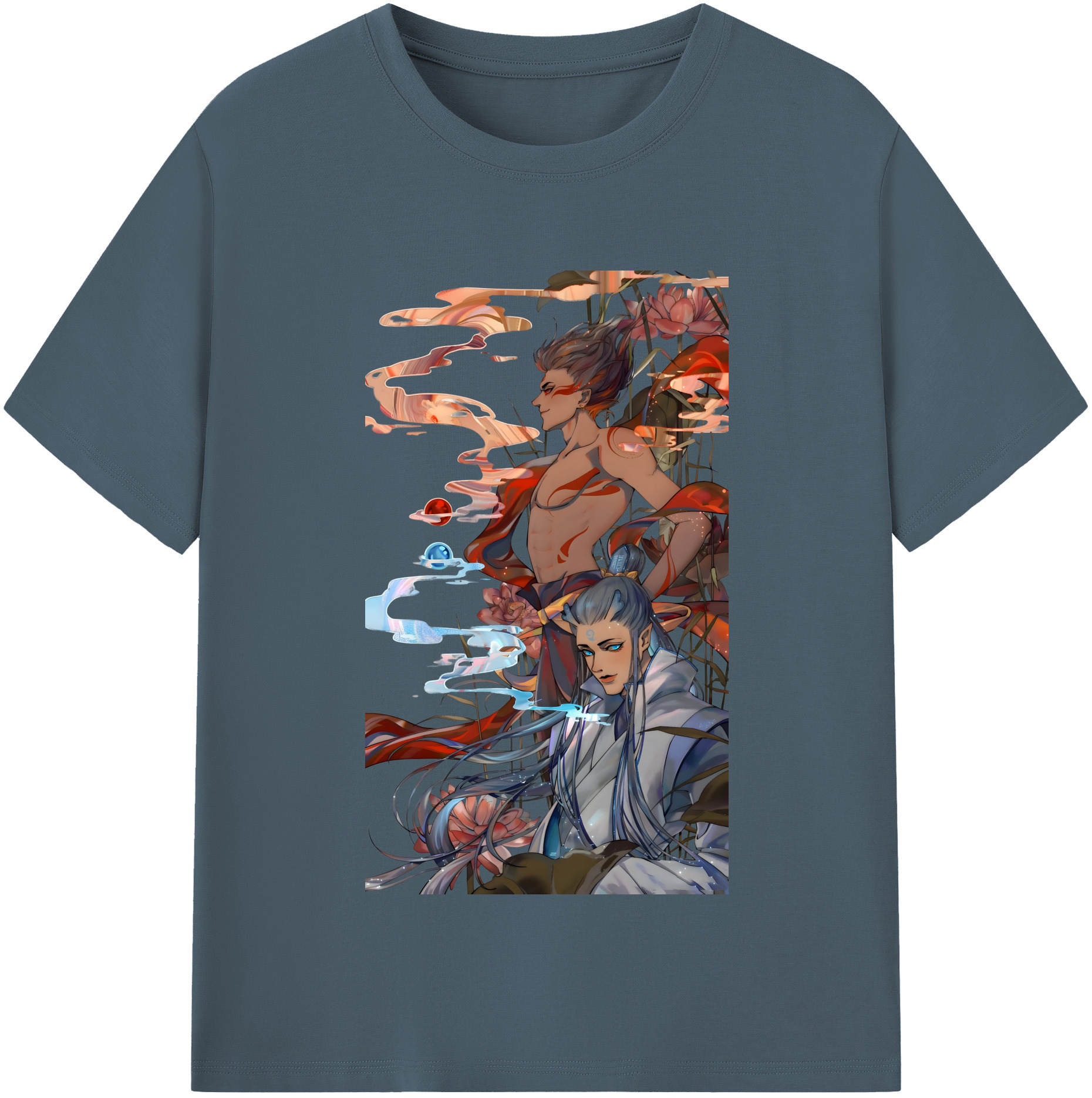 （画像用） Ne Zha 2 ナタ 魔童の大暴れ 綿100％半袖Tシャツ（フロントプリント）